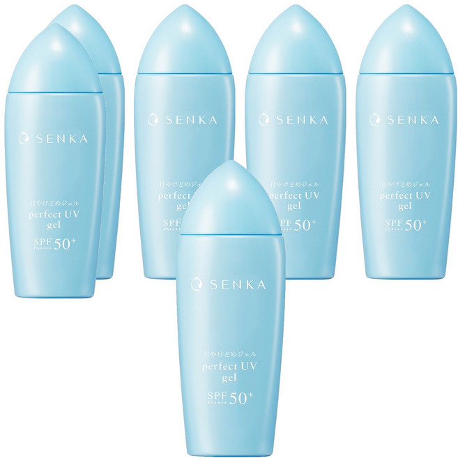 SENKA 專科 完美UV凝膠防曬霜 SPF50+ PA++++, 6瓶, 80ml