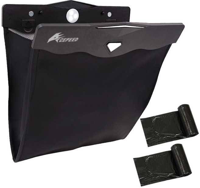 에이스피드 차량용 포켓 쓰레기통 뒷좌석용 + 쓰레기봉투롤 2p, 1세트