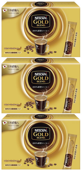 NESCAFE 雀巢咖啡 金牌 微研磨咖啡隨行包, 2g, 50條, 3盒