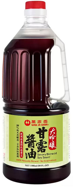 萬家香 大吟釀 甘露醬油, 1.5L, 1瓶