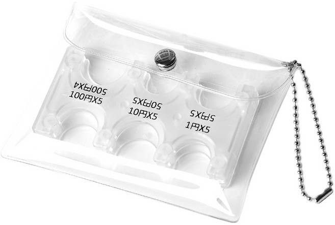 코멧 일본 엔화 정리 동전지갑 홀더 + 파우치 세트