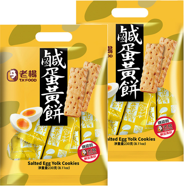老楊 鹹蛋黃餅, 230g, 2袋