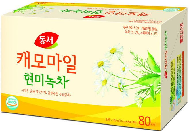 동서 캐모마일 현미녹차, 1.5g, 80개입, 1개 - 쿠팡