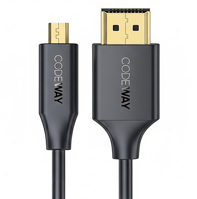 CODEWAY 4K Micro-HDMI轉HDMI 2.0影音傳輸線, 2m, 1條