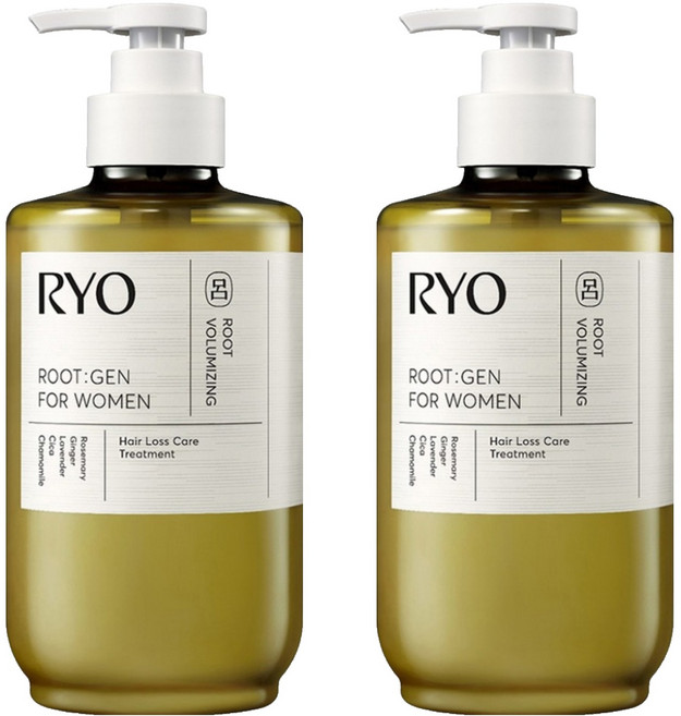 려 여성용 루트젠 단백질 헤어트리트먼트 베르가못 앤 라벤더향, 515ml, 2개