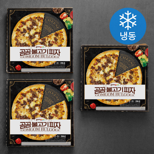 곰곰 불고기 피자, 396g, 1개입, 3박스