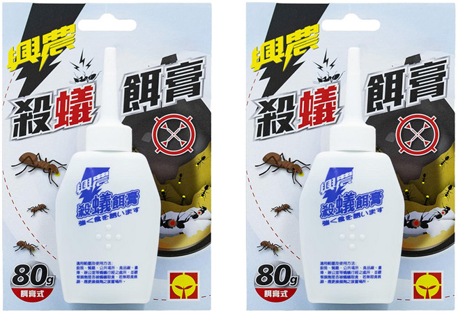 興農 殺蟻餌劑, 80g, 2瓶