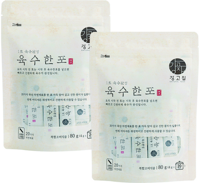 강고집 육수한포, 2개, 80g - 쿠팡