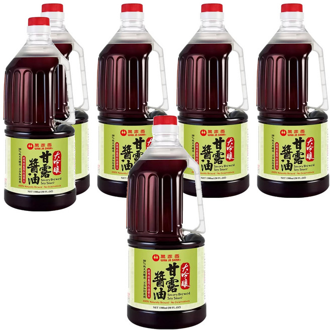 萬家香 大吟釀 甘露醬油, 1.5L, 6瓶