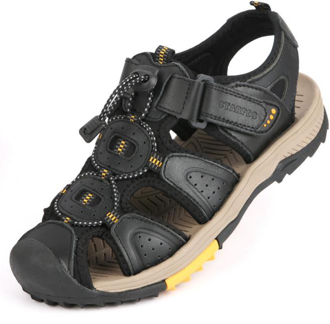 STARFOS 男士皮革氣墊健行涼鞋 E191F2S