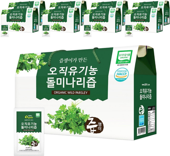 즙쟁이 오직 유기농 돌미나리즙, 80ml, 270개