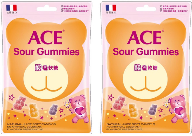 ACE 酸Q熊軟糖, 44g, 2包