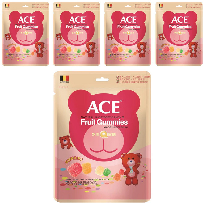 ACE 水果Q軟糖, 240g, 5包