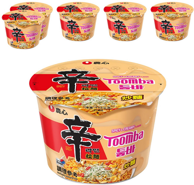 NONGSHIM 農心 辛拉麵 辣白醬風味 大碗麵 113g, 6入