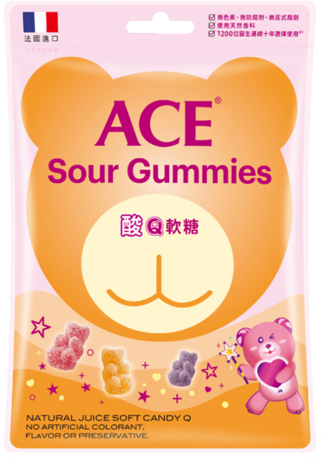 ACE 酸Q熊軟糖, 220g, 1袋