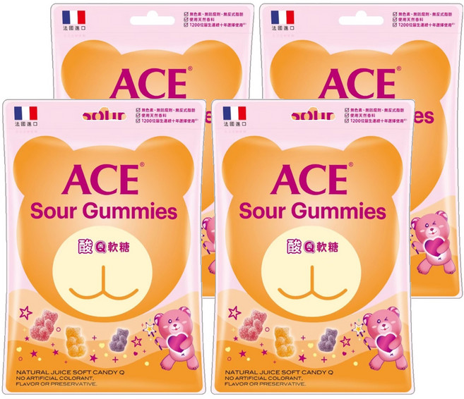ACE 酸Q熊軟糖, 44g, 4包