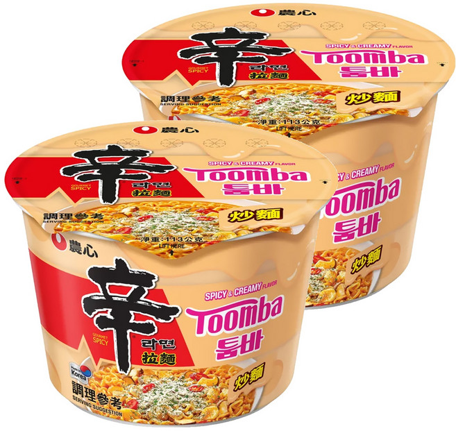 NONGSHIM 農心 辛拉麵 辣白醬風味 大碗麵 113g, 2入