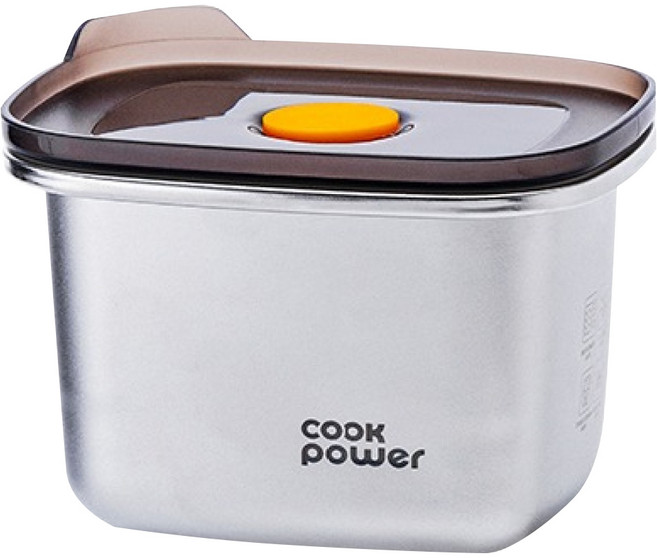cook power 鍋寶 微氧系列可微波316不鏽鋼保鮮盒 450ml, 1個, 不鏽鋼色