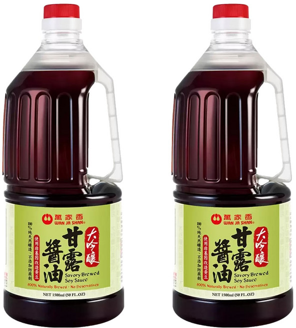 萬家香 大吟釀 甘露醬油, 1.5L, 2瓶