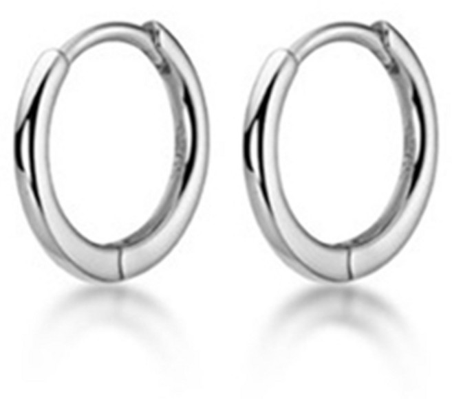 에르모사제이 여성용 기본 베이직 원터치 링 귀걸이 11mm E083