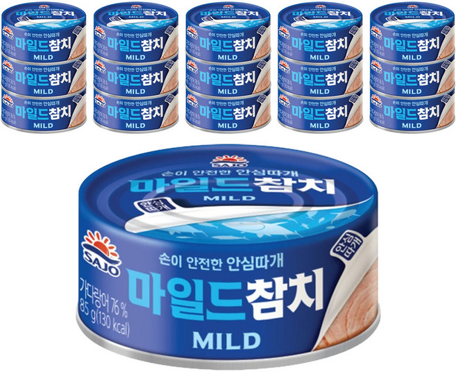 사조참치 마일드, 85g, 16개