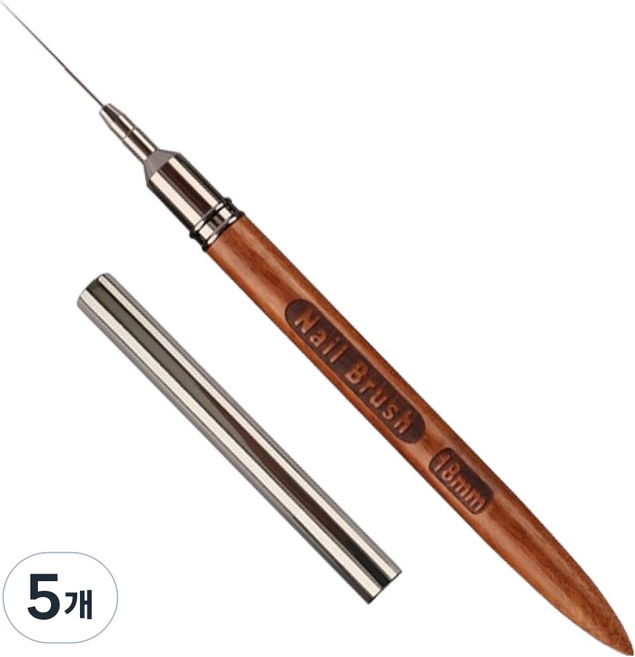 퍼니네일 라인 브러쉬 KN-B3099, 5개, 혼합색상