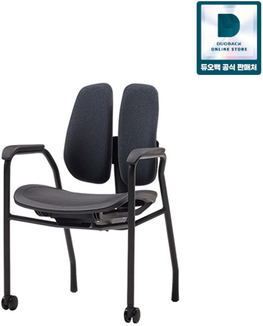 듀오백 부스터 사무용 학생용 고정형 매쉬의자 BC-DM, 블랙