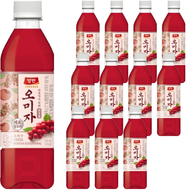 양반 오미자 음료, 500ml, 12개