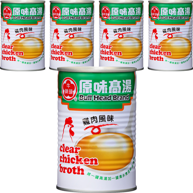 牛頭牌 原味高湯 雞肉風味, 411ml, 5罐