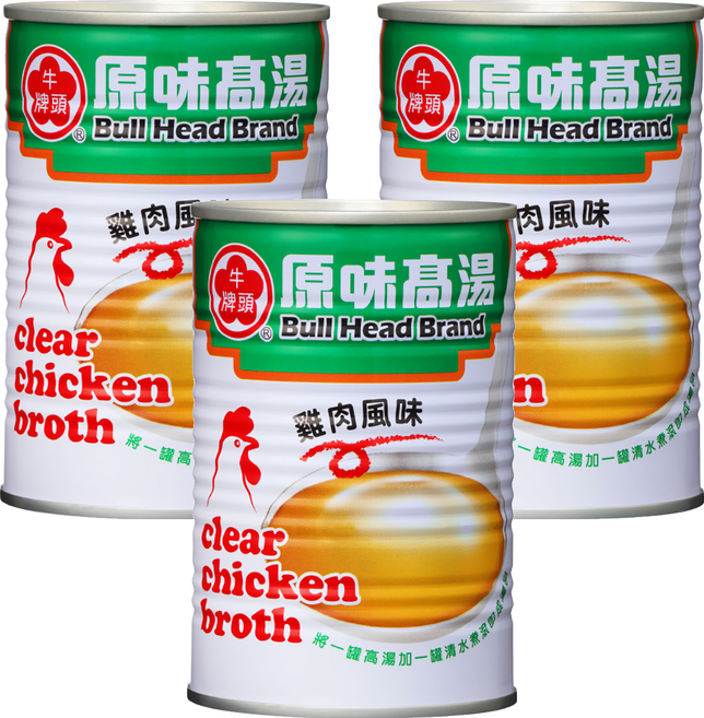 牛頭牌 原味高湯 雞肉風味, 411ml, 3罐