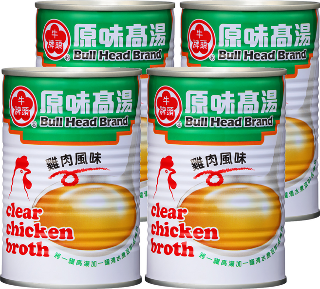 牛頭牌 原味高湯 雞肉風味, 411ml, 4罐
