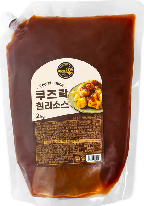 쿠즈락 칠리소스 파우치, 2kg, 1개
