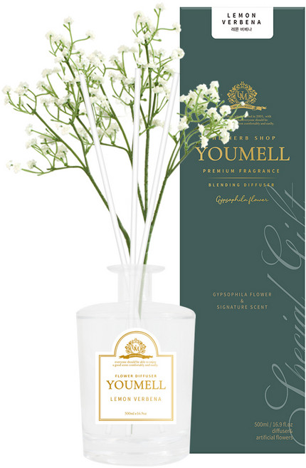 유멜 안개꽃 디퓨저, 레몬버베나, 500ml, 1개