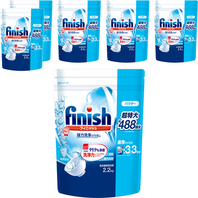 finish MUSE 洗碗機專用洗碗粉, 2.2kg, 6袋