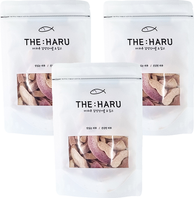 THEHARU 동결건조 핑크 복숭아칩, 50g, 3개