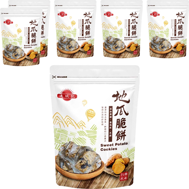 連城記 地瓜脆餅, 300g, 6包