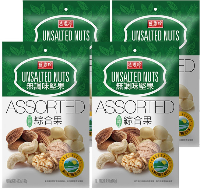 盛香珍 無調味綜合果, 90g, 4包