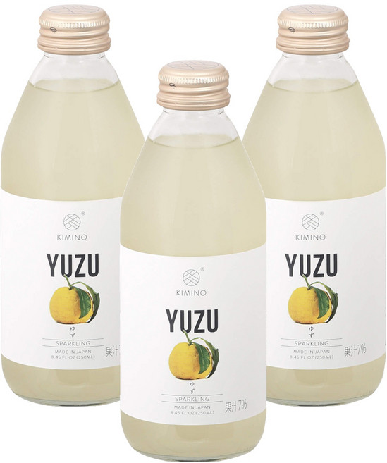 KIMINO 四國柚子氣泡飲, 3個, 250ml