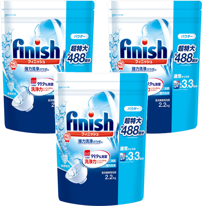 finish MUSE 洗碗機專用洗碗粉, 2.2kg, 3袋