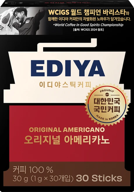 이디야 오리지널 아메리카노, 1g, 30개입, 1개 - 쿠팡