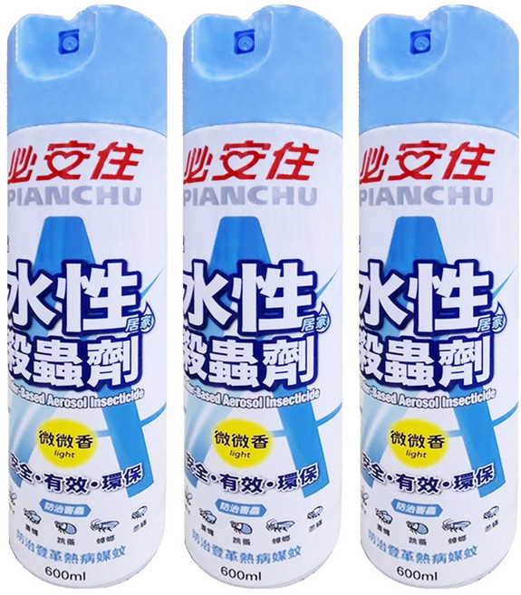必安住 水性殺蟲劑, 600ml, 3瓶