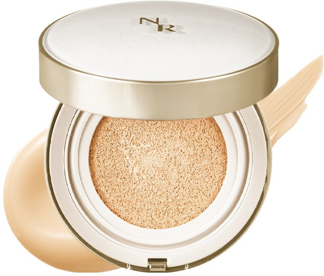 NATURE REPUBLIC 人參安瓶氣墊粉餅 正裝 15g + 補充蕊 15g 套組 SPF50+ PA+++, 1個, N21 亮米色