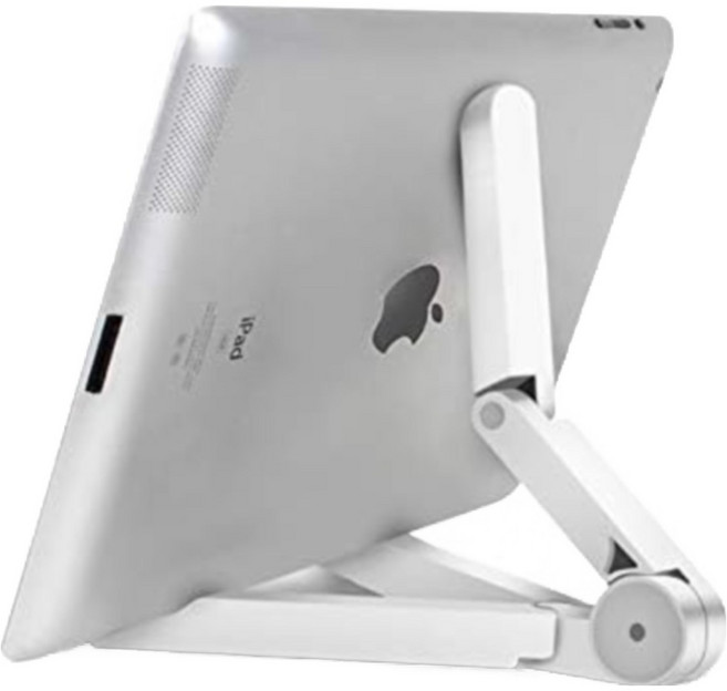 다온셀렉트 휴대용 미니 접이식 핸드폰 태블릿 거치대, 화이트, 1개