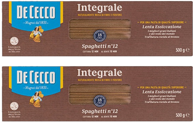 데체코 통밀 스파게티면, 500g, 2개