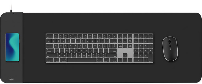 엑토 10W 플러스 고속 무선 충전 데스크 패드 MP-49, 1개