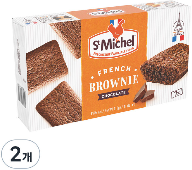 St Michel 巧克力布朗尼蛋糕, 210g, 2個