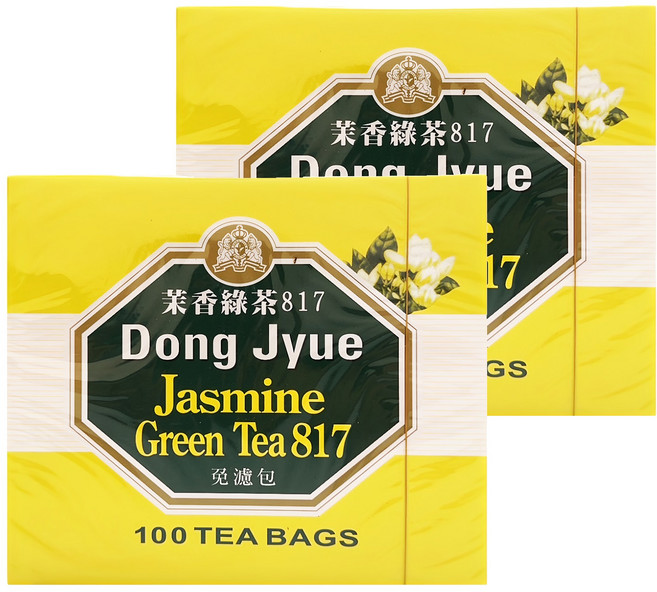DONG JYUE 東爵好茶 茉香綠茶817, 2g, 100包, 2盒