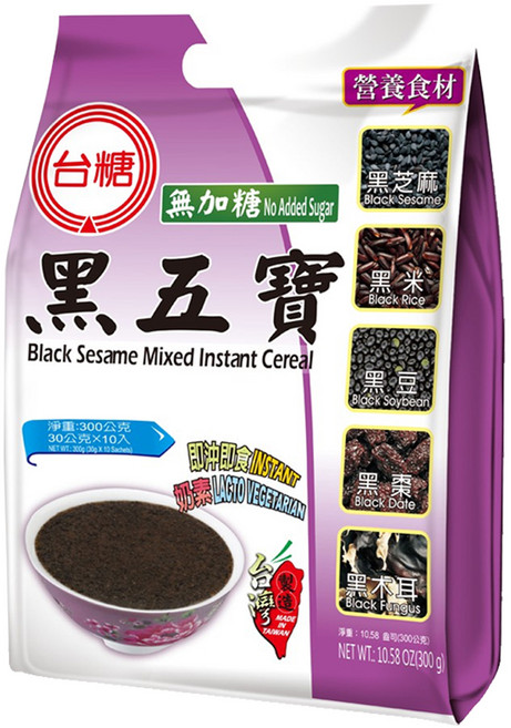 台糖 無加糖黑五寶, 300g, 1袋