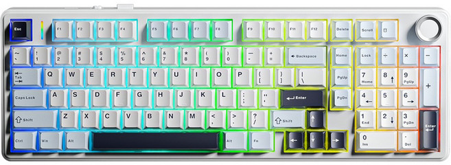 AULA 독거미 유무선 블루투스 기계식 키보드, Sea Fog, F99 Pro, 성시축