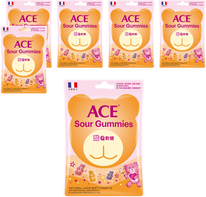 ACE 酸Q熊軟糖, 220g, 6袋